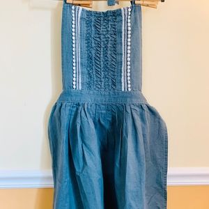 Linen Cotton Blend Blue Apron